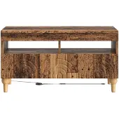 vidaXL LED-TV-kast ALKMAAR, 81 x 35 x 43 cm, imitatiehout, houtvezelplaat