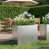 vidaXL Plantenbak zilver 60 x 30 x 50 cm Gegalvaniseerd staal