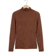 NUKUS Dames Tops & T-shirts Gracie Top Stripe - Bruin - Maat XXL
