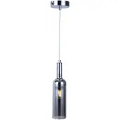 REALITY IMPORT Hanglamp Bottle, chroom, 1xE27, 40W, metaal, afmetingen: 120x8,5x8cm, IP20, merk: Reality