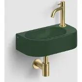 Clou Inbe 7 fonteinset groen mat rechts geborsteld messing PVD