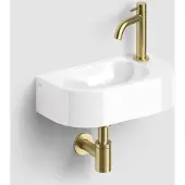 Clou Inbe 7 fonteinset wit rechts geborsteld messing PVD