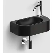 Clou Inbe 7 fonteinset zwart mat rechts chroom
