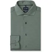 Olymp overhemd groen knitted