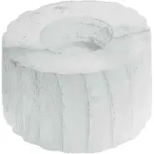 Famanu - Ronde kristallen kaarsenhouder, 4,8 x 8,5 cm, natuursteen met groefstructuur