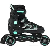 Raven Spirit 3-in-1 skates, maat 37-40, zwart/mint