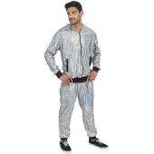 Chaks Trainingspak Zilver Geometrisch Iriserend - Maat 2XL
