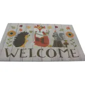 EDO Deurmat "Welcome Animals" 45x70 cm - Antislip & Duurzaam