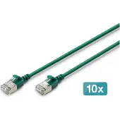 Digitus DK-1632-A-010S-G-10, 1 meter, Cat6a, F/FTP (FFTP), RJ-45, RJ-45, groen
