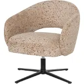 Woood Pico Draaifauteuil - Wollig Structuur - Zand - 74x71x69