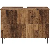 vidaXL Wastafel kabinet voor de badkamer ZWOLLE Oud hout