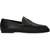 Manfield Zwarte leren loafers | Maat 37