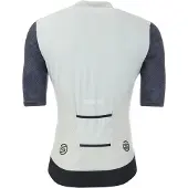 Skins Heren Elite fietsshirt met hoge kraag (Blauw/Wit)