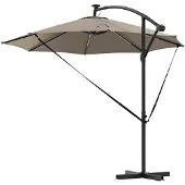 vidaXL Parasol 294 x 294 x 248 cm Polyester en Aluminium Bordeaux Rood