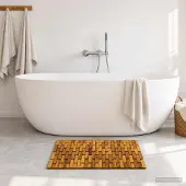 vidaXL Badmatten 2 st Naturel 44 x 60 cm Massief Acacia Hout