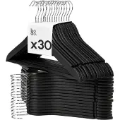 Bodo Kledinghangers - 30 stuks - zwart -