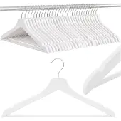 Springos Kledinghangers | Kledinghanger | 30 Stuks | Grijs/Wit