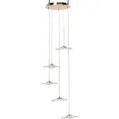 J-Line plafondlamp bloem - acryl - goud - large