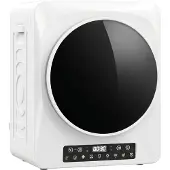HOMCOM Laundry Dryer-Stahl, Edelstahl-49L x 43B x 61H cm-Weiß