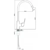 Kuchinox Keukenmengkraan LIDO BKL 968D Chroom/Grijs