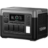 Oukitel P1000 PLUS-Draagbaar stroomstation-1800W-1024Wh LiFePO4 batterij-app bediening-snel opladen-zwart