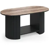 Vicco Salontafel Calero Eiken rustiek/Zwart 100 x 50 cm, Model 61470