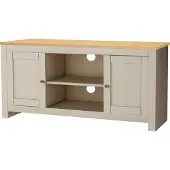 DOMUS Emerald|TV-meubel met 2 deuren in eikenlook en creme