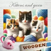 Wooden City Houten puzzel 150 stukjes Kittens & Wol - Wooden.City