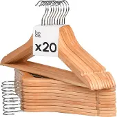 Bodo Kledinghangers - 20 stuks - hout naturel -