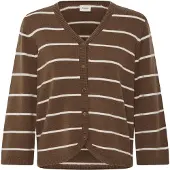 Fransa Gebreid vest 'BITTE' beige / bruin