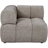 Vente-unique Hoekfauteuil in gemêleerde stof - Taupe FACIVIL