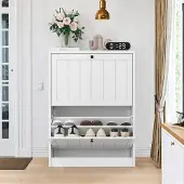 Sweiko Schoenenkast - Halmeubel - 2 klepdeur - Wit
