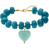 Lucardi Armband blauw / goud