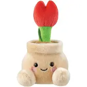 Aurora Knuffel - Palm Pals Tulp in Pot - 13 cm