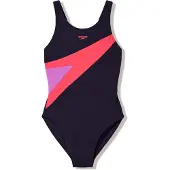 Speedo Meisjes Badpak Hyperboom Butterfly Back Antraciet/PostItPnk