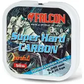 Falcon Super Hard Carbon 50 M Flurocarbon Transparant 0.100 mm