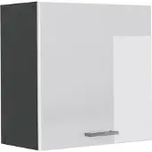 Vicco Hangkast R-Line, Wit Hoogglans/Antraciet, 60 cm met 1 deur