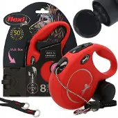 Flexi Automatische Hondenlijn 8m 20kg met Multi Box voor Zakjes & Snoepjes
