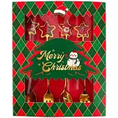 Clayre & Eef Dessert Bestek SET 4 Goudkleurig Metaal Kerst
