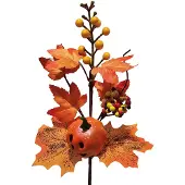 Clayre & Eef Kunstbloem Overig Oranje Kunststof Herfst decoratie