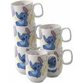 Villeroy & Boch Becher mit Henkel Disney Stitch 280 ml Set van 6