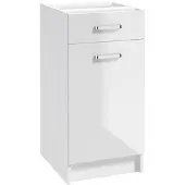 Stamar Keukenonderkast 40 cm - hoogglans wit - met lade en deur
