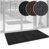 ANRO Deurmat Mischa Zwart 120x80cm – Schoonloopmat Antislip Rubber