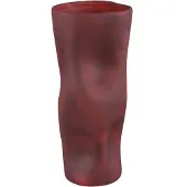 Ptmd Saieda Burgundy Ceramic Vase Organic Round Shape L
