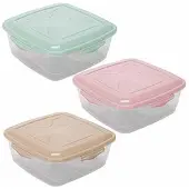 Hega hogar London Bewaardoos 2,8l 3 Ass 24x24xh9,5cm