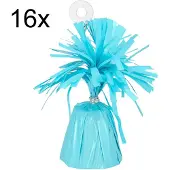 Boland 16 x ballongewichten lichtblauw (160 - 180 g)