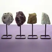 Ancient Wisdom Mineral Specimen on Metal Stand - Epidote