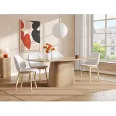 Vente-unique Eettafel 8 personen essenfineer - Licht naturel - NIRASAKI