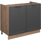 Vicco Wastafelkast Fame-Line, Donkergrijs/Goudkleurig Eiken, 100 cm zonder werkblad