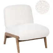 Beliani NIVA - Fauteuil - Off-white - Bouclé